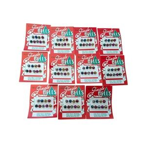 NWT Large Lot of 65 Vintage WALCO Metal Jingle Bells Multi Color Japan Christmas